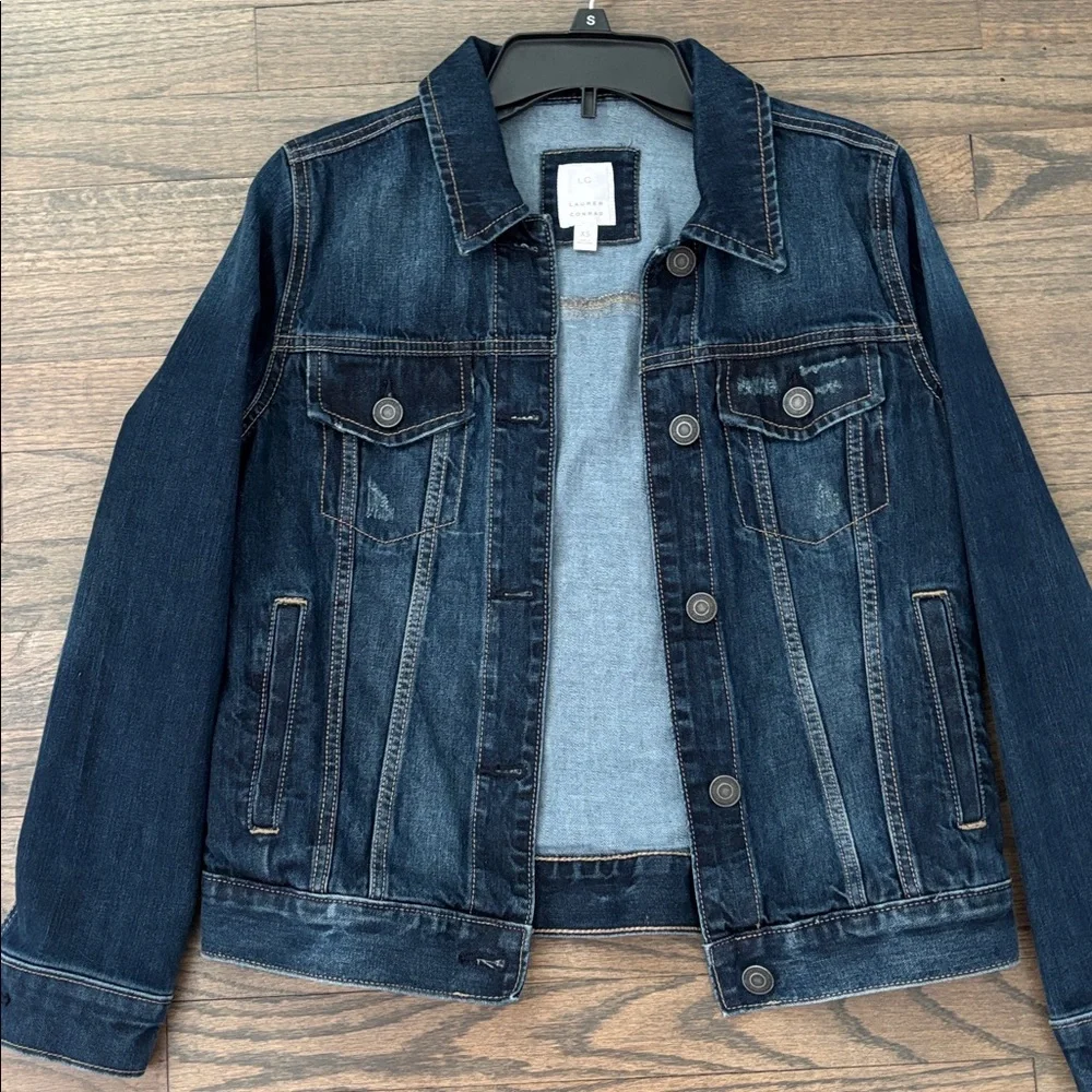 LC Lauren Conrad Dark Blue Jean Jacket